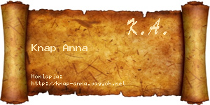 Knap Anna névjegykártya