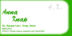anna knap business card